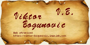 Viktor Bogunović vizit kartica